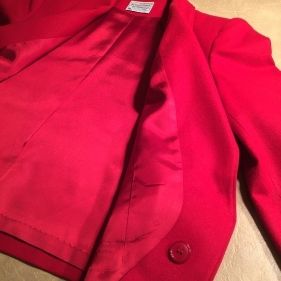 𝅺pendleton Cropped Blazer, CRIMSON RED, Pre-owned, GORGEOUS, Size 14 - Picture 9 of 10
